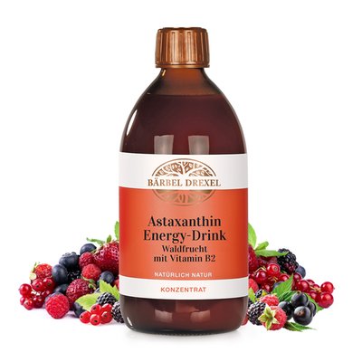 Astaxanthin Energy-Drink Waldfrucht mit Vitamin B2 Konzentrat 500 ml